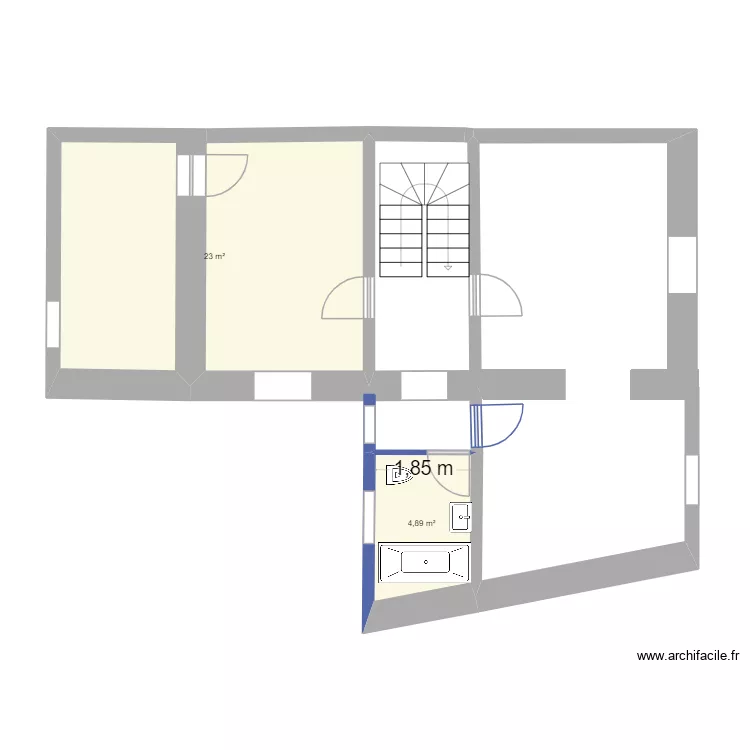 1er étage. Plan de 2 et 28 m² 1er étage. Plan de 2 et 28 m²