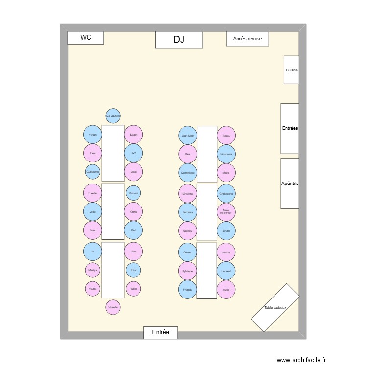 Annive 30 ans. Plan de 1 pièce et 89 m2