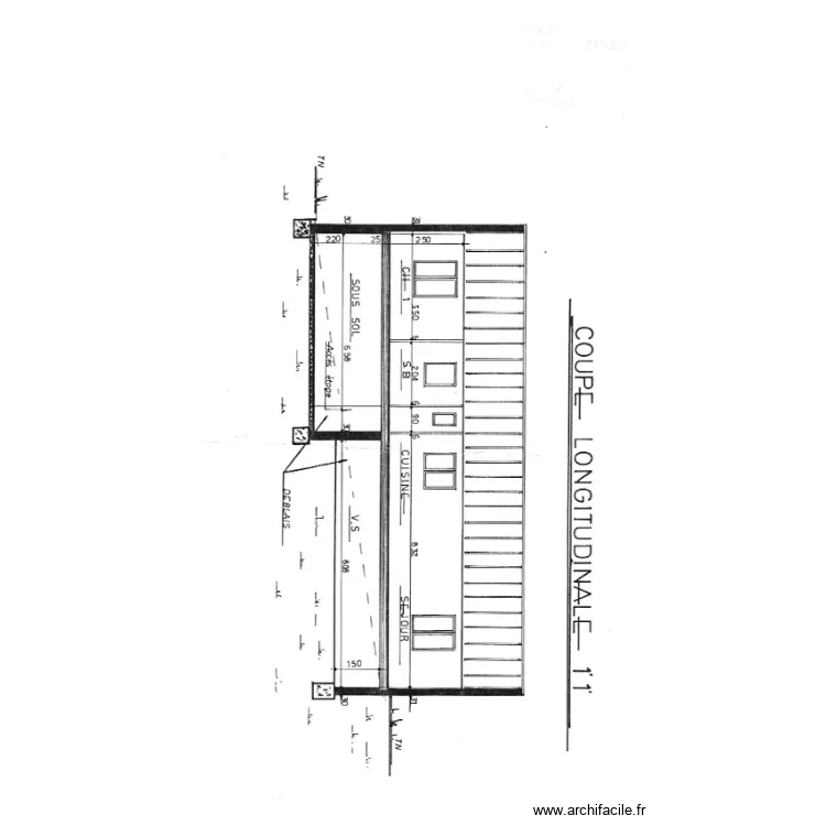 Plan coupe Véranda. Plan de Plan coupe Véranda. Plan de