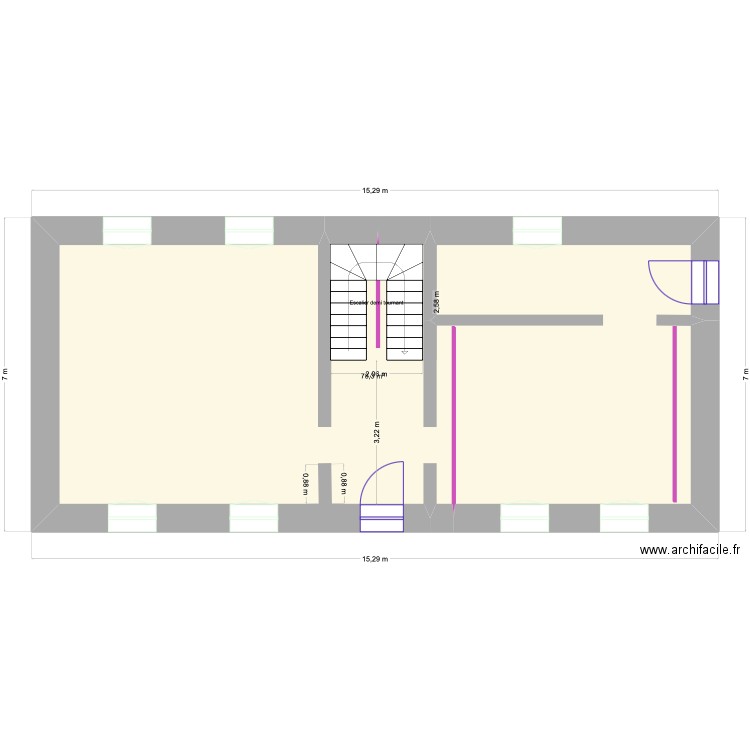 st nigelles. Plan de 1 pièce et 78 m2