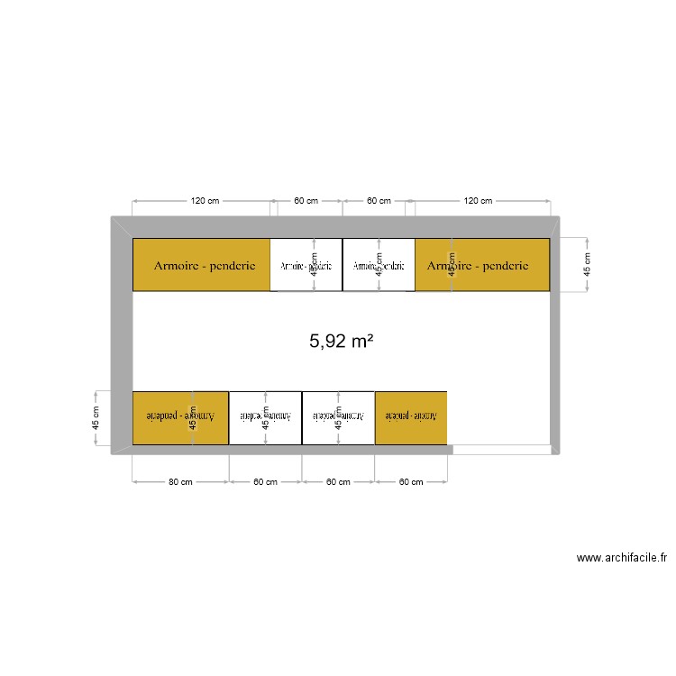 dressing Semussac. Plan de 1 pièce et 6 m2