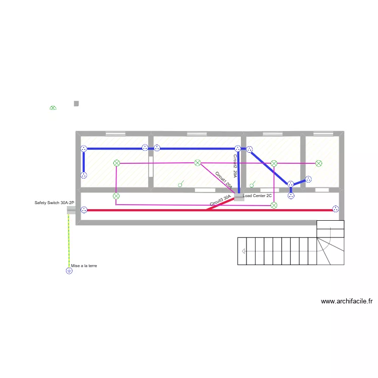 Travail de maison test. Plan de 4 pièces et 11 m²
