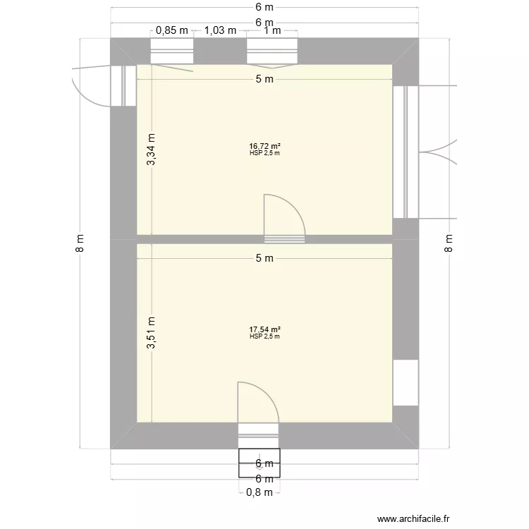 test archi 3. Plan de 2 et 34 m² test archi 3. Plan de 2 et 34 m²