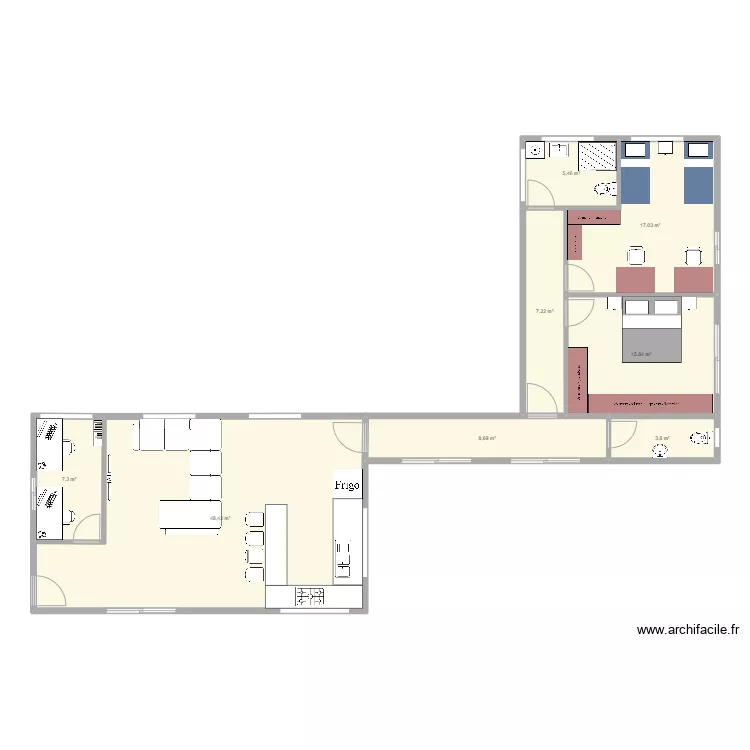maison secondaire. Plan de 