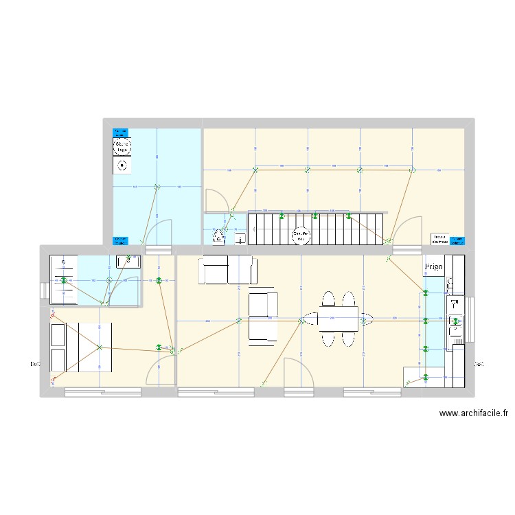GARAVAN - Electricité v1.2. Plan de 16 pièces et 197 m2