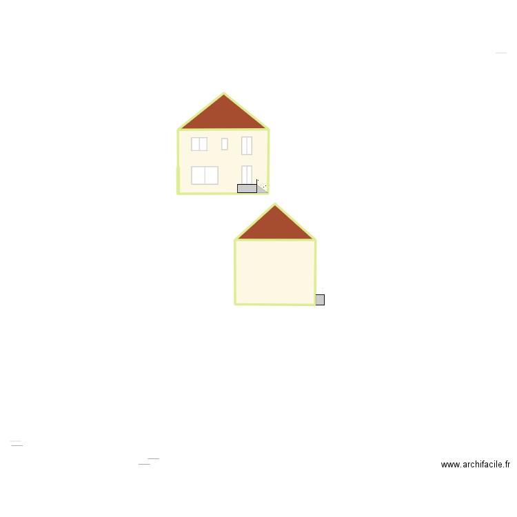 Plan de facade 1. Plan de 4 pièces et 134 m2