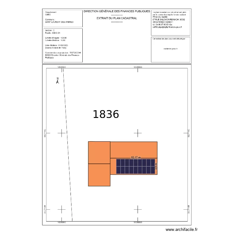 CLAPIERS. Plan de 