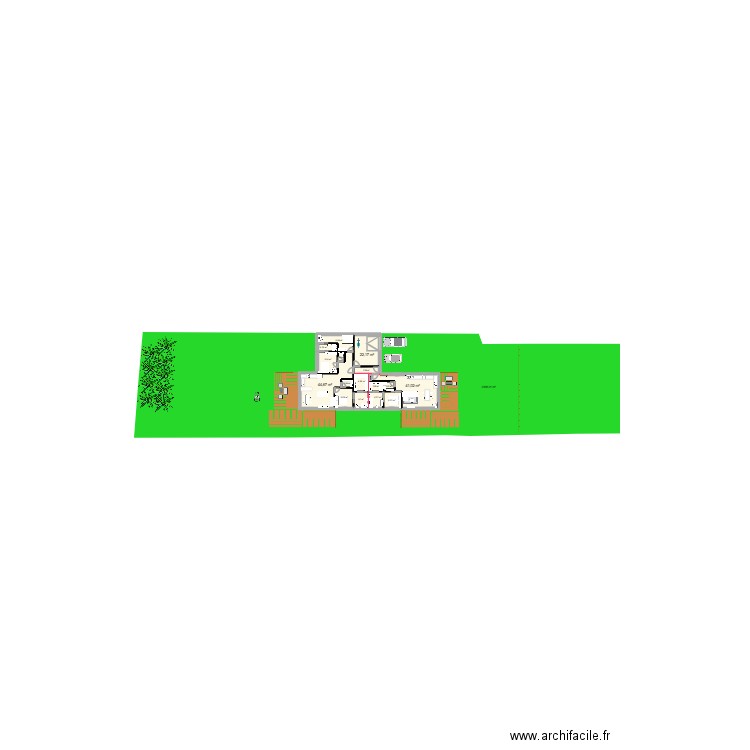 Yo et G Plan 2 QUATER. Plan de 16 pièces et 190 m2