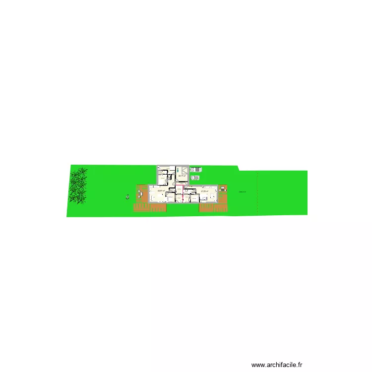 Yo et G Plan 2 QUATER. Plan de 16 pièces et 190 m²