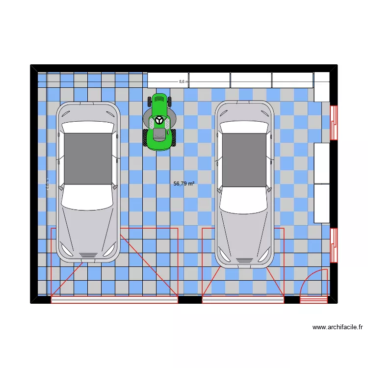 garage fontaine. Plan de 