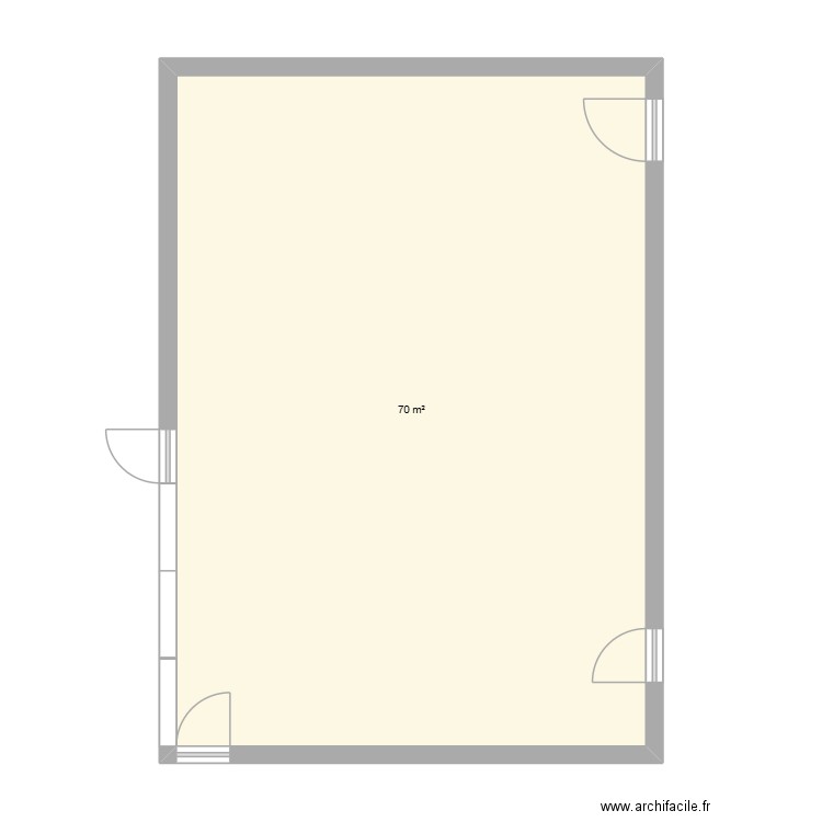 nadjal. Plan de 1 pièce et 70 m2