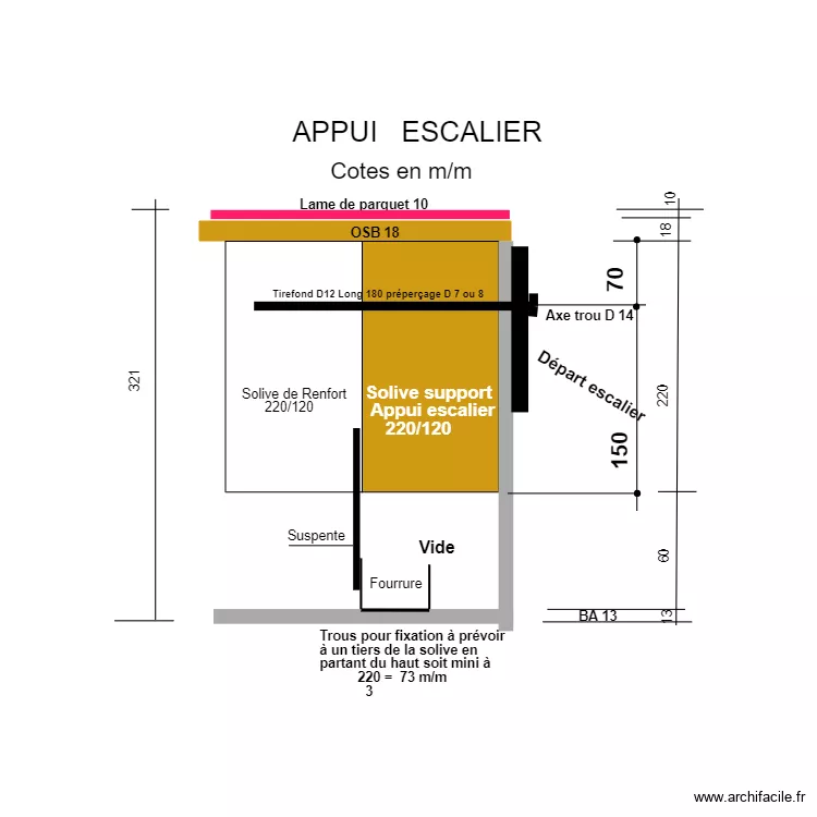 Appui escalier_. Plan de 