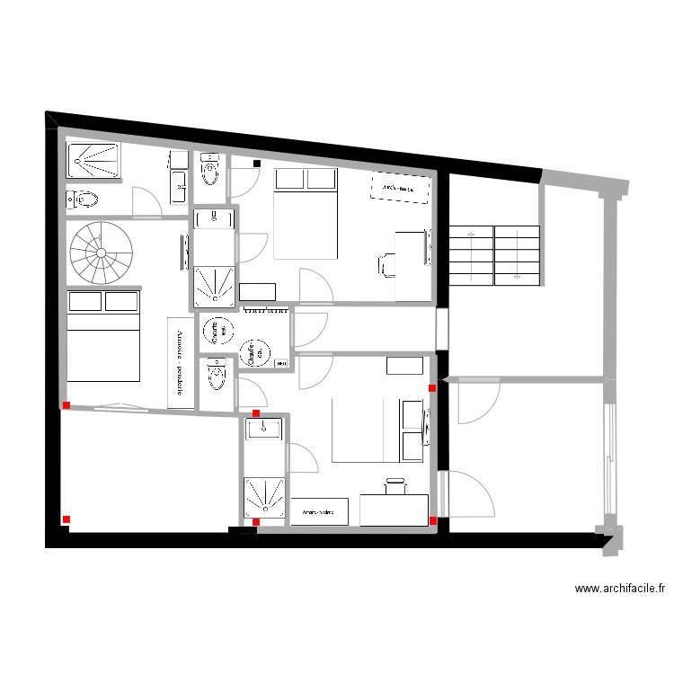 Plan 1er Chambres 5. Plan de 0 pièce et 0 m2