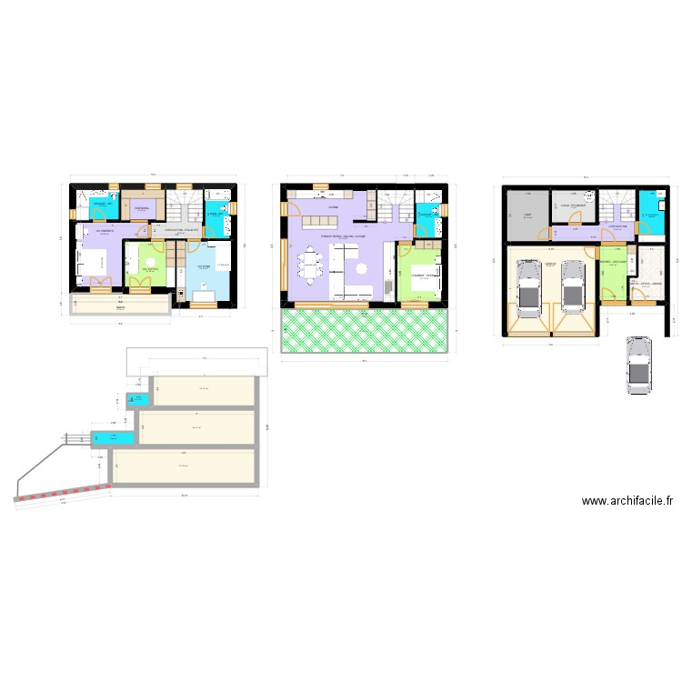 Villa GREG-GéGé 2025 V22. Plan de 24 pièces et 350 m2