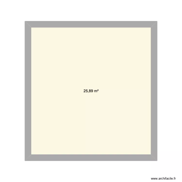 Orban 2eme etage. Plan de 1 pièce et 26 m²