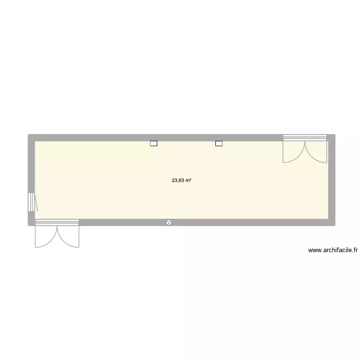 salle franconie. Plan de 1 Pièce et 24 m²