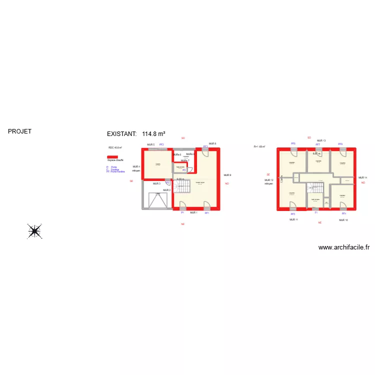 TOUIRSI_ Existant. Plan de 17 et 140 m² TOUIRSI_ Existant. Plan de 17 et 140 m²