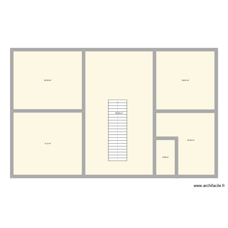&eacute;tage. Plan de 0 pièce et 0 m2