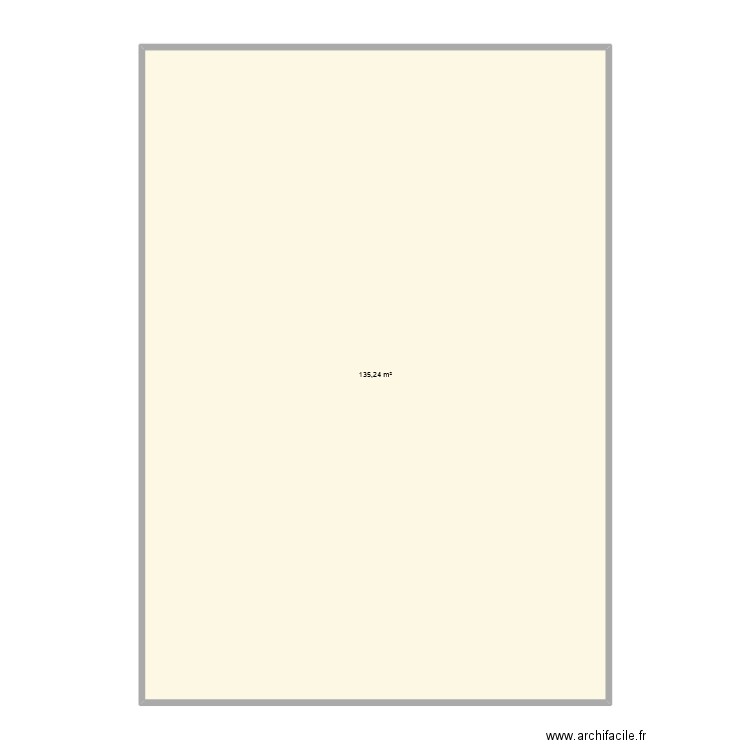 hangar. Plan de 1 pièce et 135 m2