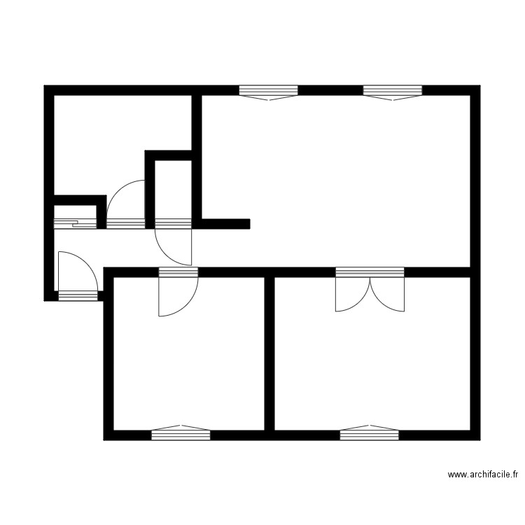SCI LES ARVES RDC. Plan de 6 pièces et 50 m2