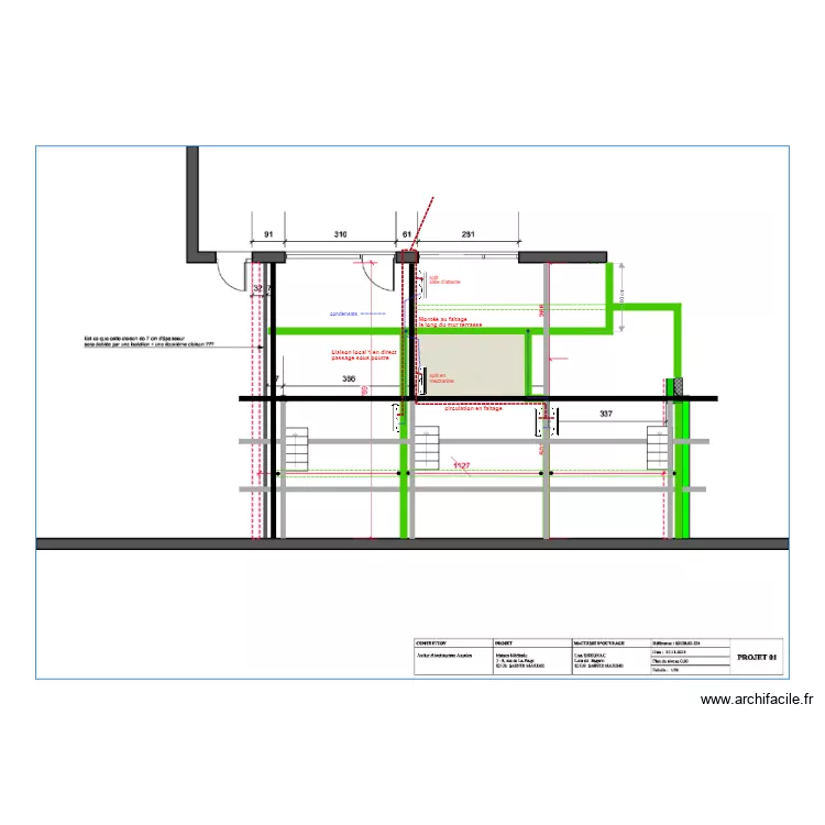 Passage liaisons clim v5b. Plan de 