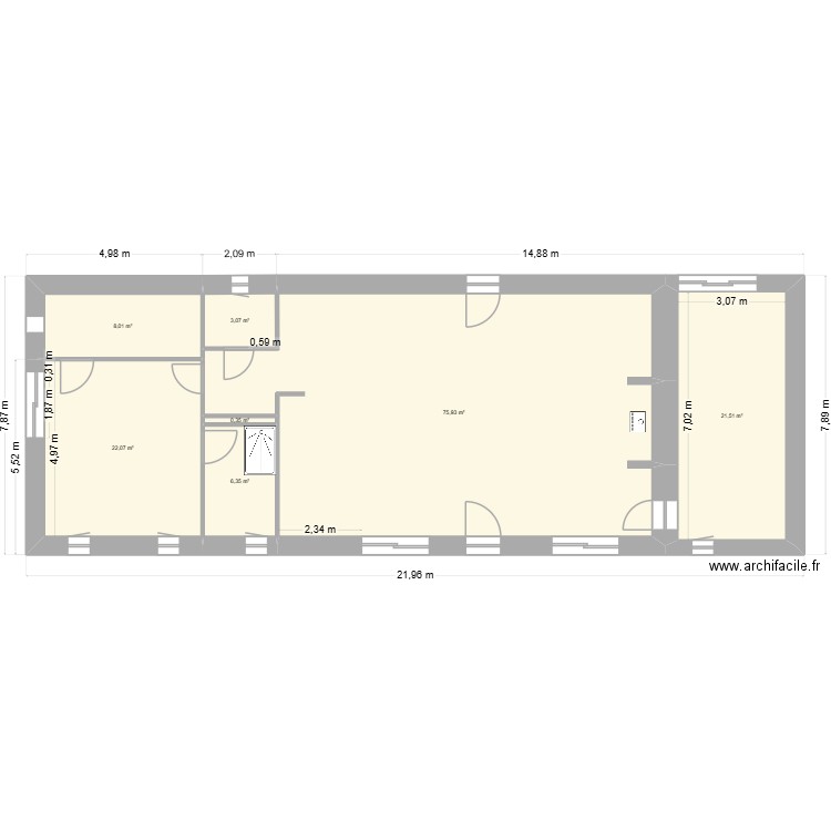 christophe4. Plan de 7 pièces et 137 m2