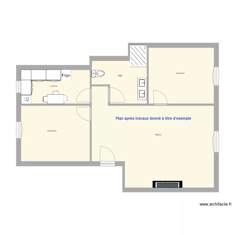 graziani bis b. Plan de 5  et 62 m²