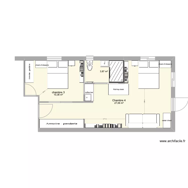 Suz B-R-05.14. Plan de 3  et 41 m²