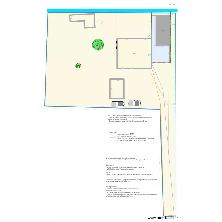 plan garage deplac&eacute;. Plan de 