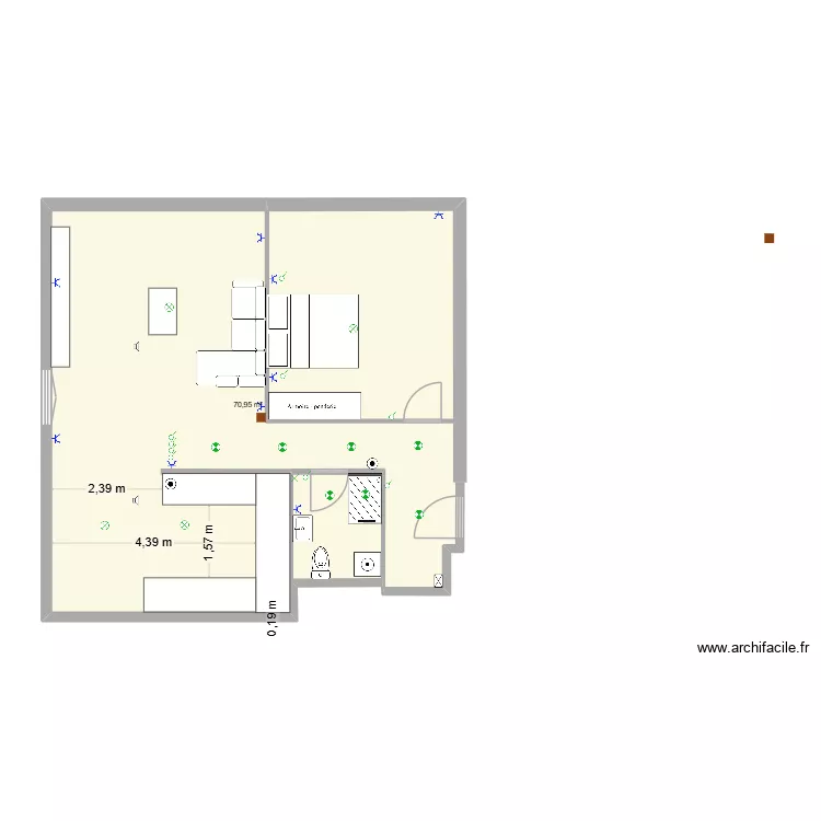 Appartement pringy. Plan de 1  et 71 m²