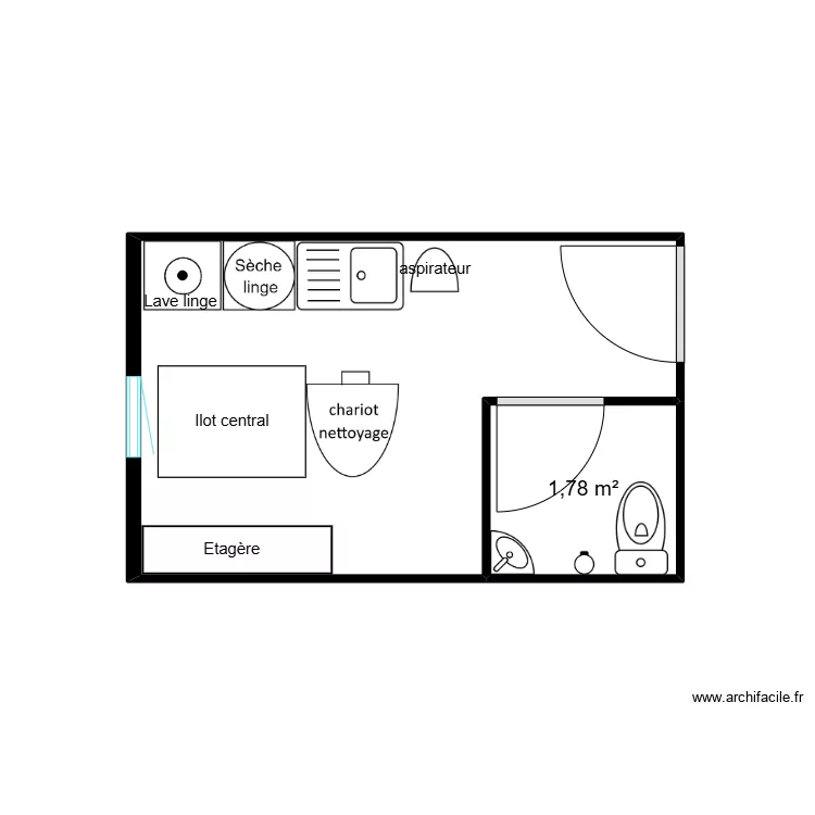 Local technique. Plan de 