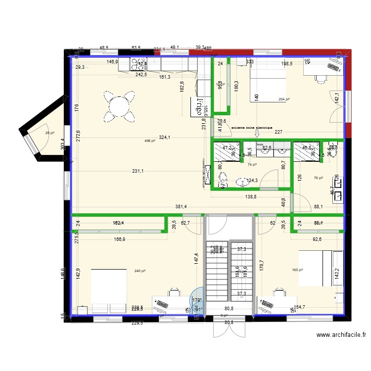 90 ROCHELOIS RECONSTRUCTION. Plan de 16 pièces et 128 m2