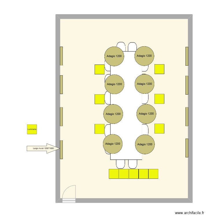 Salle direction Univ Toulon. Plan de 1 pièce et 85 m2