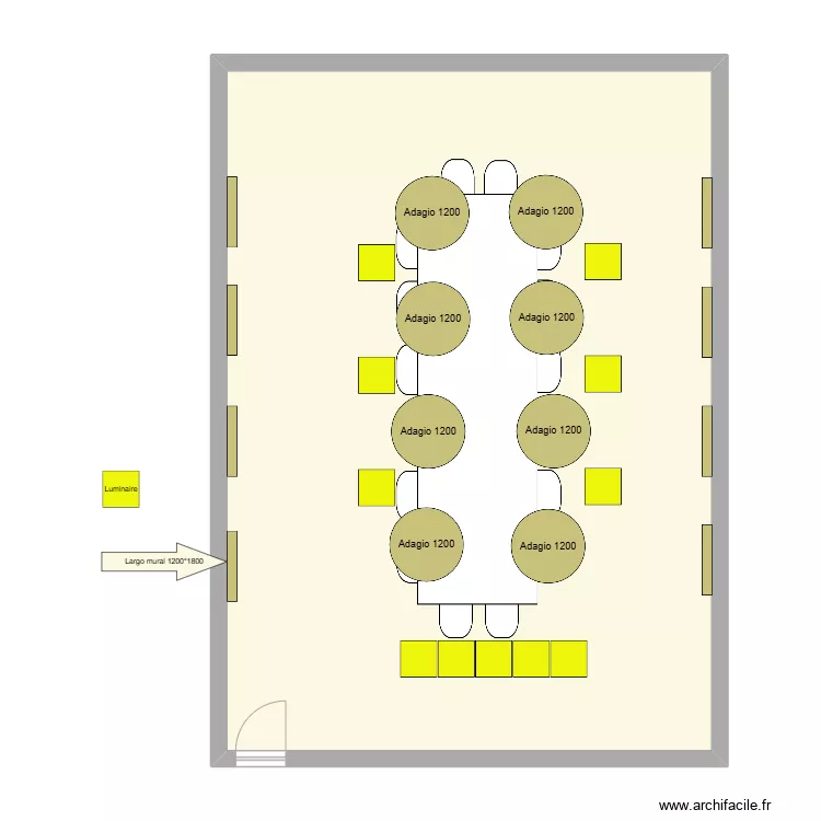 Salle direction Univ Toulon. Plan de 
