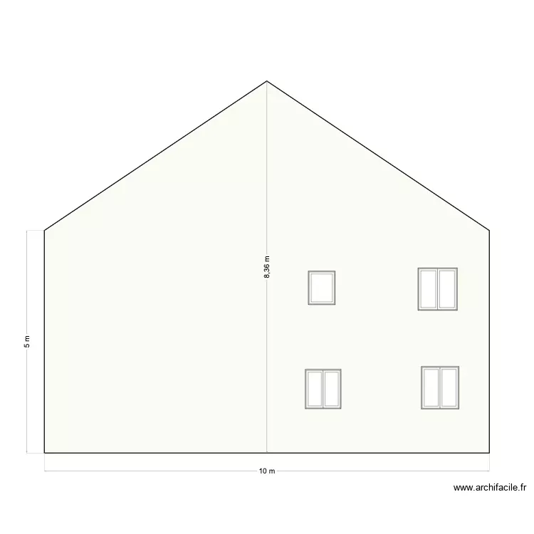 Fa&ccedil;ade NE. Plan de 