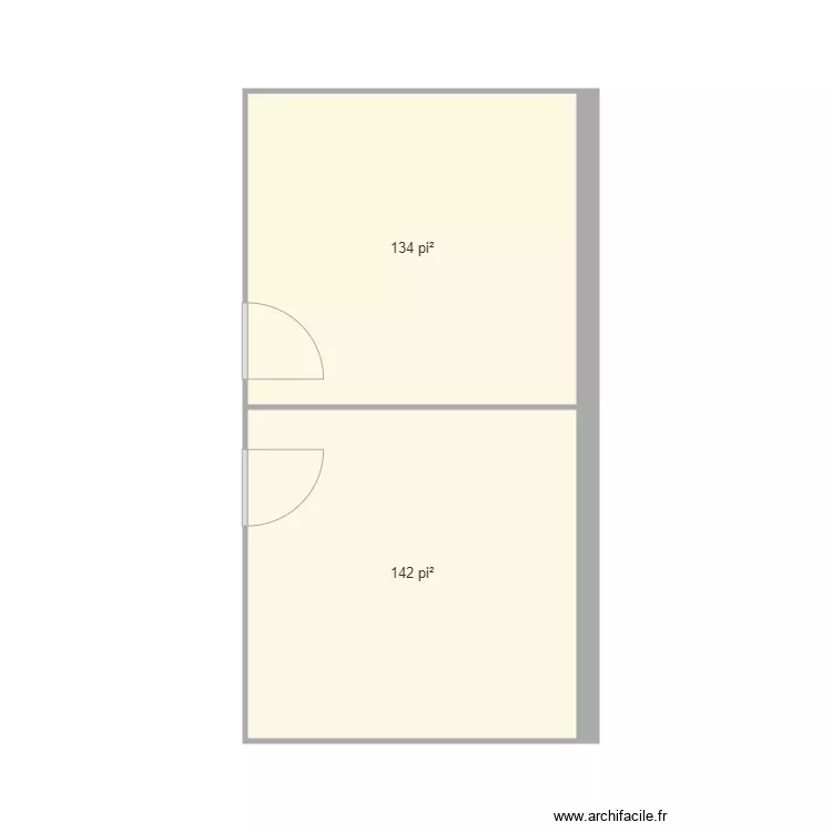 MAISON. Plan de 2 Pièces et 26 m²