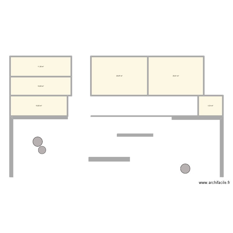 p.vente leana. Plan de 6 pièces et 79 m2