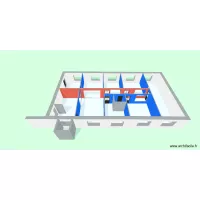 Nve CPH - Amenagament des Espaces + Mobiliers - Bleu Orange et verte- 3D Droit