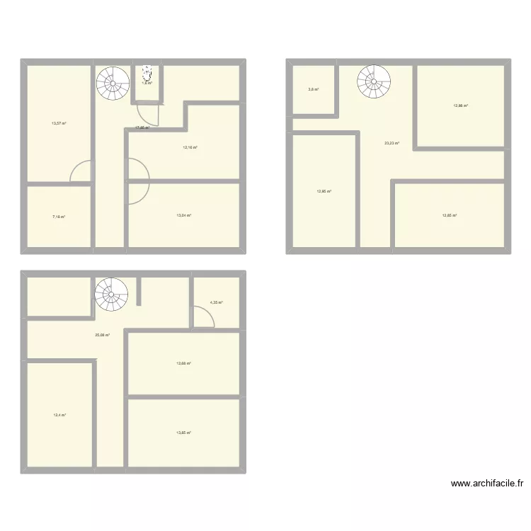 Local m&eacute;dical. Plan de 16  et 200 m²