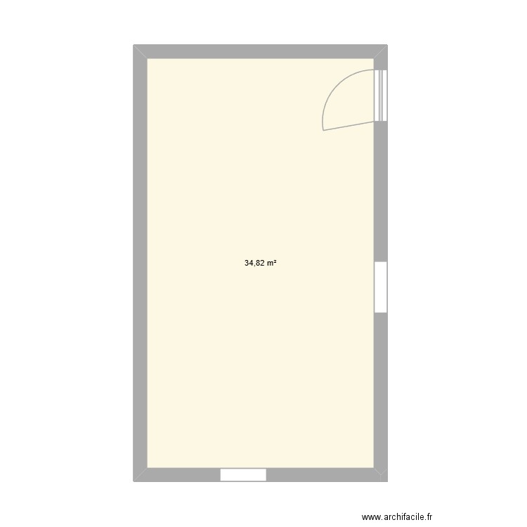 annexe. Plan de 1 pièce et 35 m2