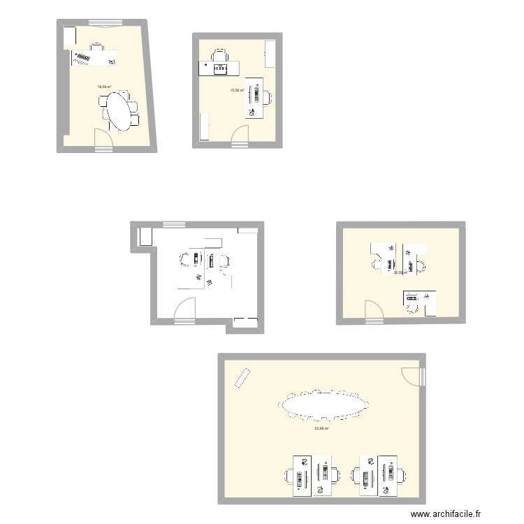 Bureau C. Ohresser et T. Froment. Plan de 4 pièces et 108 m2