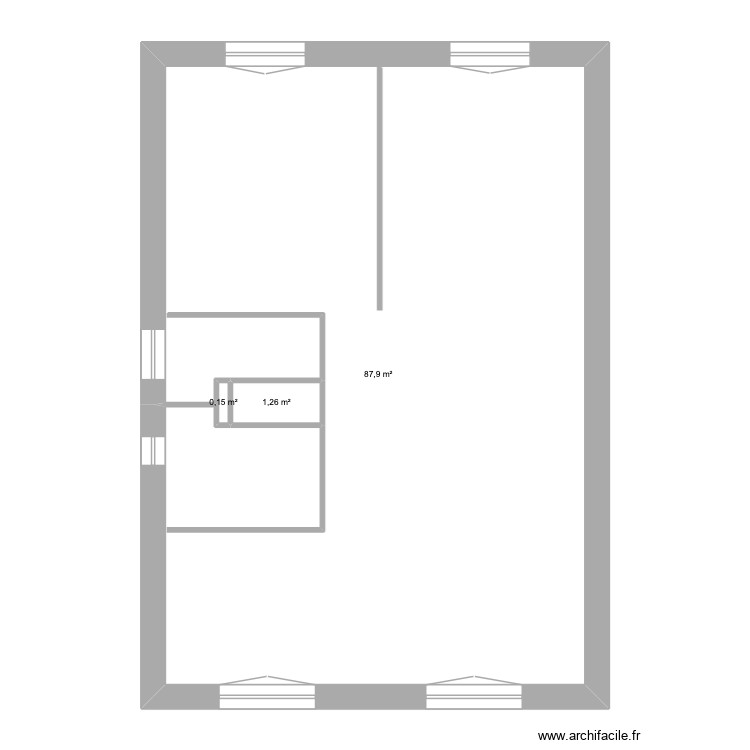 &eacute;tage. Plan de 0 pièce et 0 m2