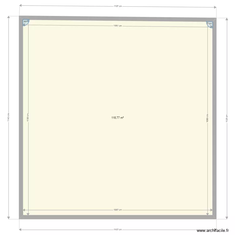 ma1. Plan de 1 Pièce et 117 m²