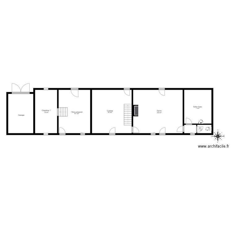 415667. Plan de 9 pièces et 210 m2