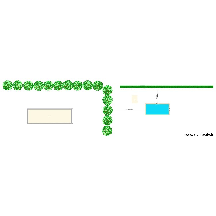 PISCINE1. Plan de 2 pièces et 97 m2
