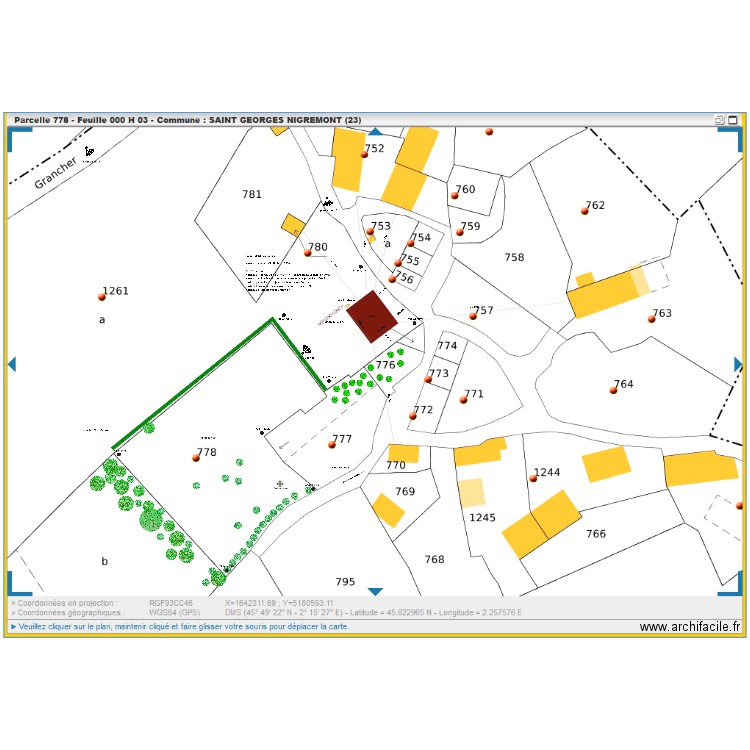 PCMI2-Plan de masse projeté H1261. Plan de 0 pièce et 0 m2