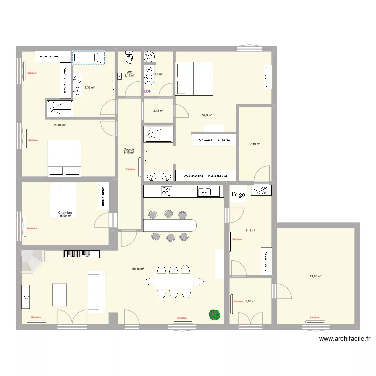 audrey-adrien projet. Plan de 