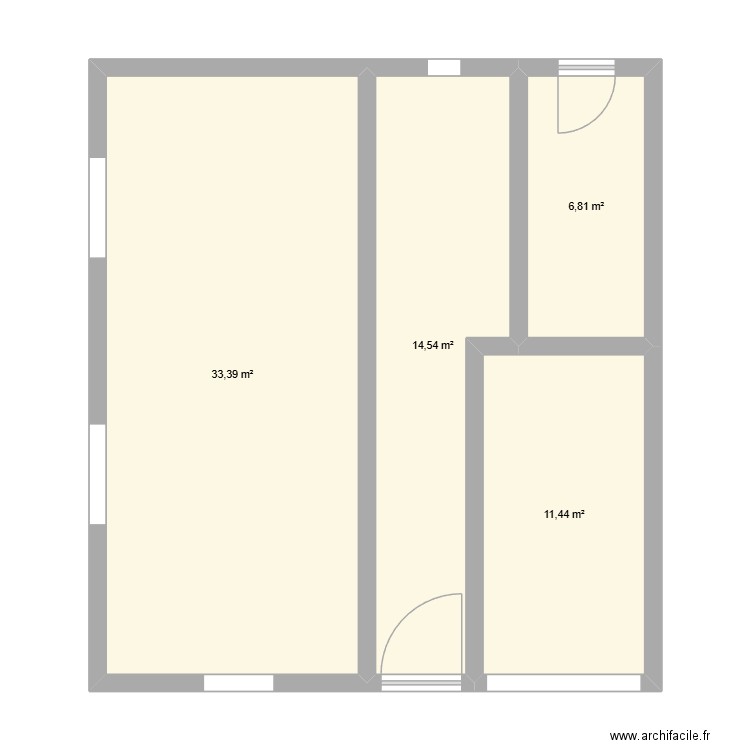 Genin. Plan de 7 pièces et 159 m2