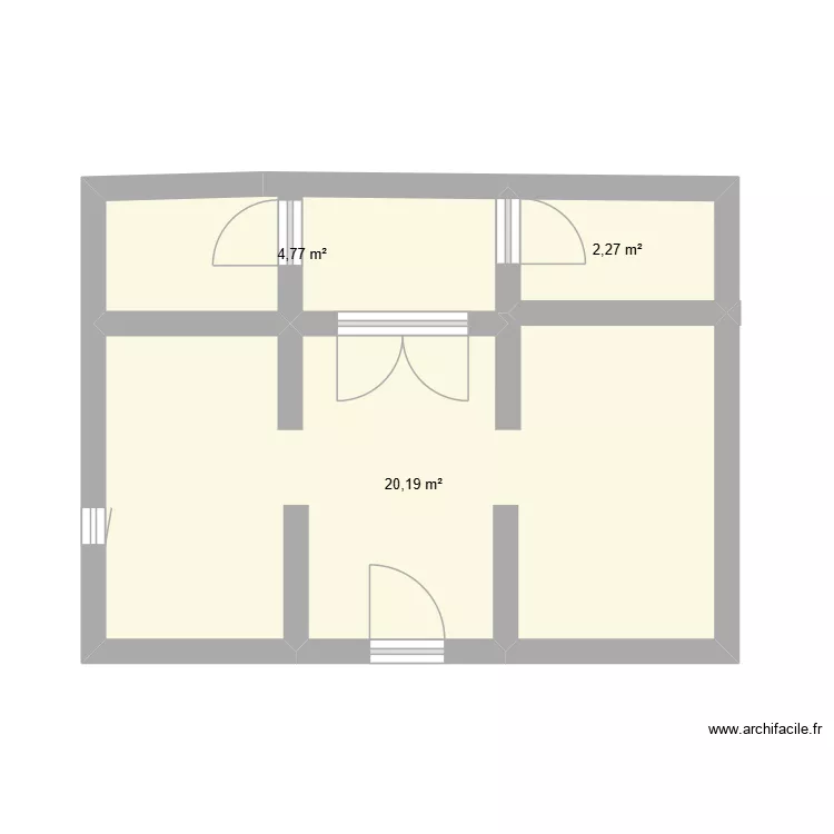 janel 1. Plan de 3  et 27 m²