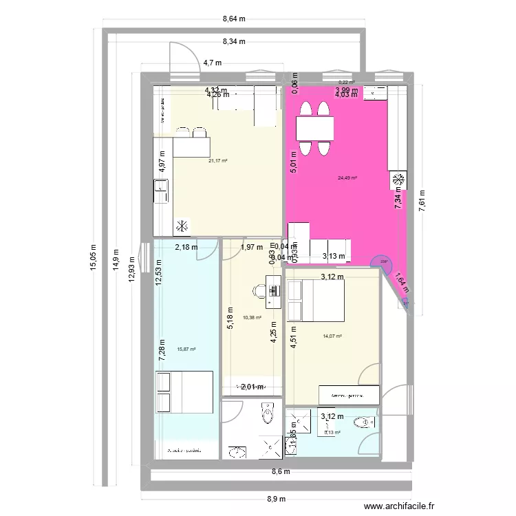 R-1 GSA. Plan de 7 et 91 m² R-1 GSA. Plan de 7 et 91 m²